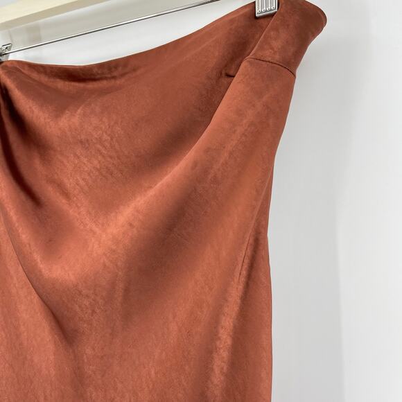 MORE TO COME | NWT Emma Strapless Maxi Dress in Chocolate Satin Tube Dress M - Picture 5 of 16